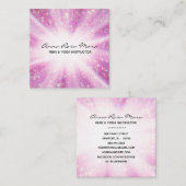 *~* Reiki Energy Healing Rays Light Worker Glitzer Quadratische Visitenkarte (Vorne/Hinten)
