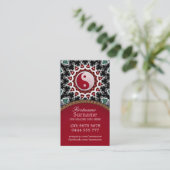 Reiki Energy Yin Yang Balance Business Card Visitenkarte (Stehend Vorderseite)