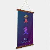 Reiki Feel der Energie-Regenbogen Wandteppich Mit Holzrahmen (Gewinkelt)