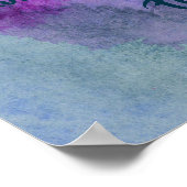 Reiki finden, Peace Blue Lila Aquarellfarbe Poster (Ecke)