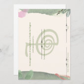 Reiki First Degree Einladung (Vorne/Hinten)