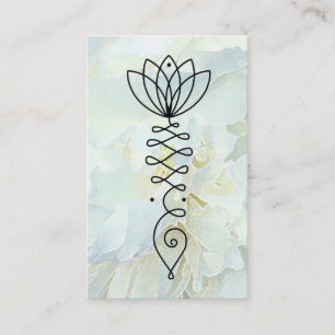 *~* Reiki Floral Heart Lotus Blume Yoga Visitenkarte