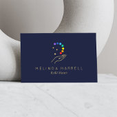 Reiki für Heilhandlogo, Massagetherapie Dunkelblau Visitenkarte