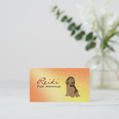 Reiki für Tier-Visitenkarten Visitenkarte (Stehend Vorderseite)
