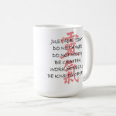 reiki Gebot-Tasse Kaffeetasse (VorderseiteRechts)