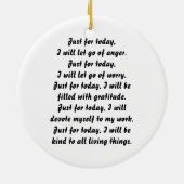 Reiki Gebote Keramik Ornament (Hinten)