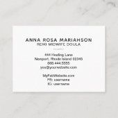 *~* Reiki Geburtshelferin Doula Birth Coach Visitenkarte (Rückseite)
