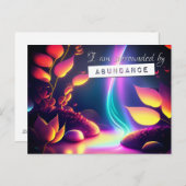 Reiki Gesetz der Attraktivität der Abundance Affir Postkarte (Vorne/Hinten)