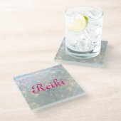 Reiki Glasuntersetzer (Schrägansicht)
