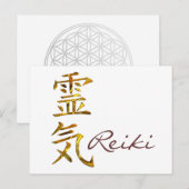 REIKI / GOLD, Reiki Postkarte (Vorne/Hinten)