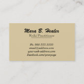 *~* Reiki Goldfolie übergibt das Energie-Heilen Visitenkarte (Rückseite)