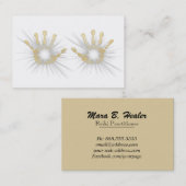 *~* Reiki Goldfolie übergibt das Heilenausstrahlen Visitenkarte (Vorne/Hinten)