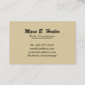 *~* Reiki Goldfolie übergibt das Heilenausstrahlen Visitenkarte (Rückseite)