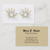 *~* Reiki Goldfolien-Hände, die das Heilen Visitenkarte (Vorne/Hinten)