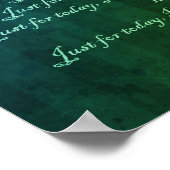 Reiki Grundsätze nur für heute und Symbol Grün Poster (Ecke)