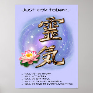 Reiki-Grundsätze Poster