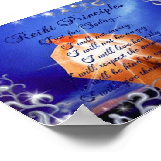Reiki-Grundsätze Poster (Ecke)