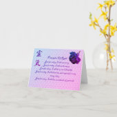 Reiki-Grundsätze und Symbol-Leerzeichen Karte (Gelbe Blume)