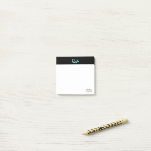 *~* Reiki grünes Türkis-Blau u. schillernd Post-it Klebezettel (Auf Schreibtisch)