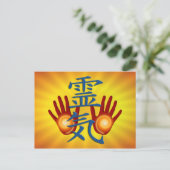 Reiki Hands Postkarte (Stehend Vorderseite)