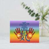 Reiki Hands Postkarte (Stehend Vorderseite)