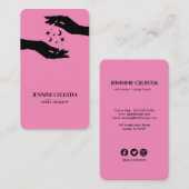 Reiki Hands Turquoise Spiritual Healer Visitenkarte (Vorne/Hinten)