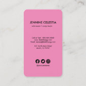 Reiki Hands Turquoise Spiritual Healer Visitenkarte (Rückseite)