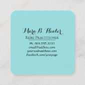 *~* Reiki Haupt-oder Praktiker-Energie-Heiler Quadratische Visitenkarte (Rückseite)