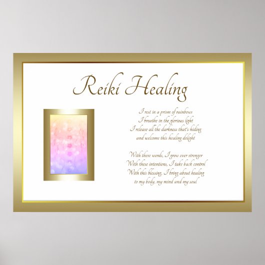 Reiki Healing Gedicht Art Design Poster (Vorne)