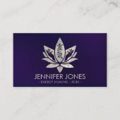 Reiki Healing Hands and Lotus - Pearl Visitenkarte (Vorderseite)