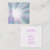~ Reiki Healing Hands Rays Light Worker Massage Quadratische Visitenkarte (Vorne/Hinten)