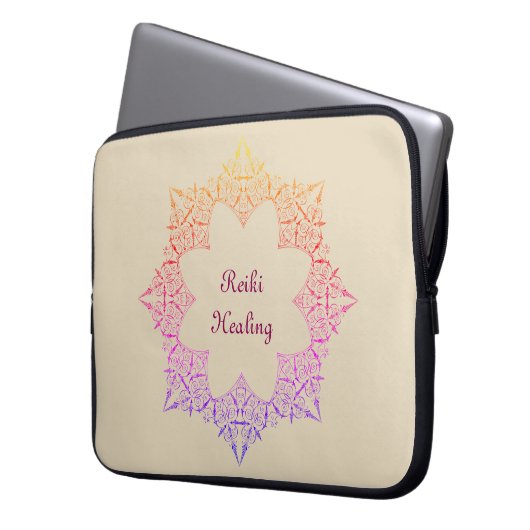 Reiki Healing Laptopschutzhülle (Vorderseite Links)