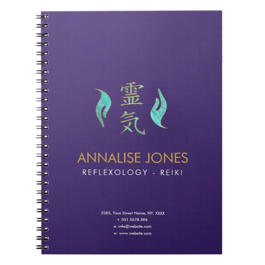 Reiki heilende Hände und Goldsymbole Notizblock (Vorderseite)