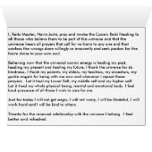 REIKI heilende hauptsächlichsymbole - Gebetstext (Innenansicht Horizontal (Unten))