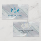 Reiki heilender Symbol und Handaquamarinestein Visitenkarte (Vorne/Hinten)