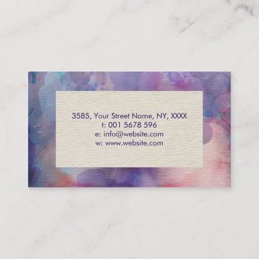 Reiki heilendes Symbol- und Gebot-Aquarell Visitenkarte (Rückseite)