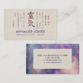 Reiki heilendes Symbol- und Gebot-Aquarell Visitenkarte (Vorne/Hinten)