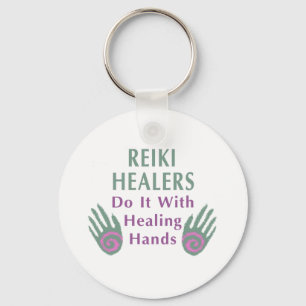 Reiki Heiler tun es mit heilenden Händen Schlüsselanhänger