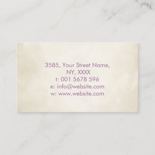 Reiki-Heilsymbol in Lotus Visitenkarte (Rückseite)