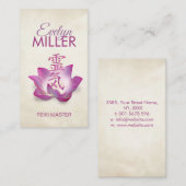 Reiki-Heilsymbol in Lotus Visitenkarte (Vorne/Hinten)