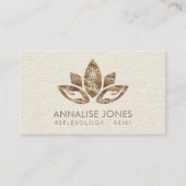 Reiki Heilsymbol und Hände in Lotus Visitenkarte (Vorderseite)