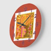 REIKI-Heilsymbole Große Wanduhr (Winkel)