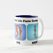 Reiki II Symbole Zweifarbige Tasse (VorderseiteRechts)