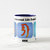 Reiki II Symbole Zweifarbige Tasse (Mittel)