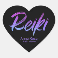 *~* Reiki Iridescent Heart Purples, Magenta, Blues