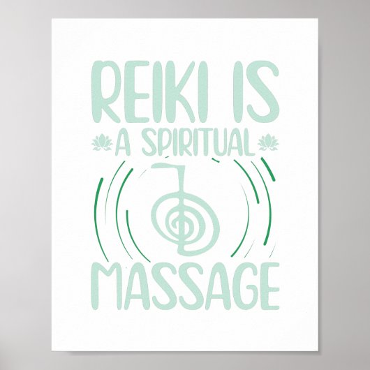Reiki ist eine spirituelle Massage | Geschenkidee Poster (Vorne)