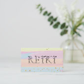 *~* REIKI Ivy Typografy Abstrakt Pastel Visitenkarte (Stehend Vorderseite)