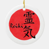 Reiki Kalligraphie und Word 1 Keramik Ornament (Hinten)