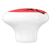 Reiki Kalligraphie und Word 1 Keramikknauf (Seitenansicht)