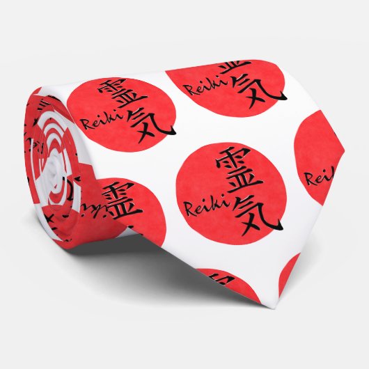 Reiki Kalligraphie und Word 1 Krawatte (Gerollt)